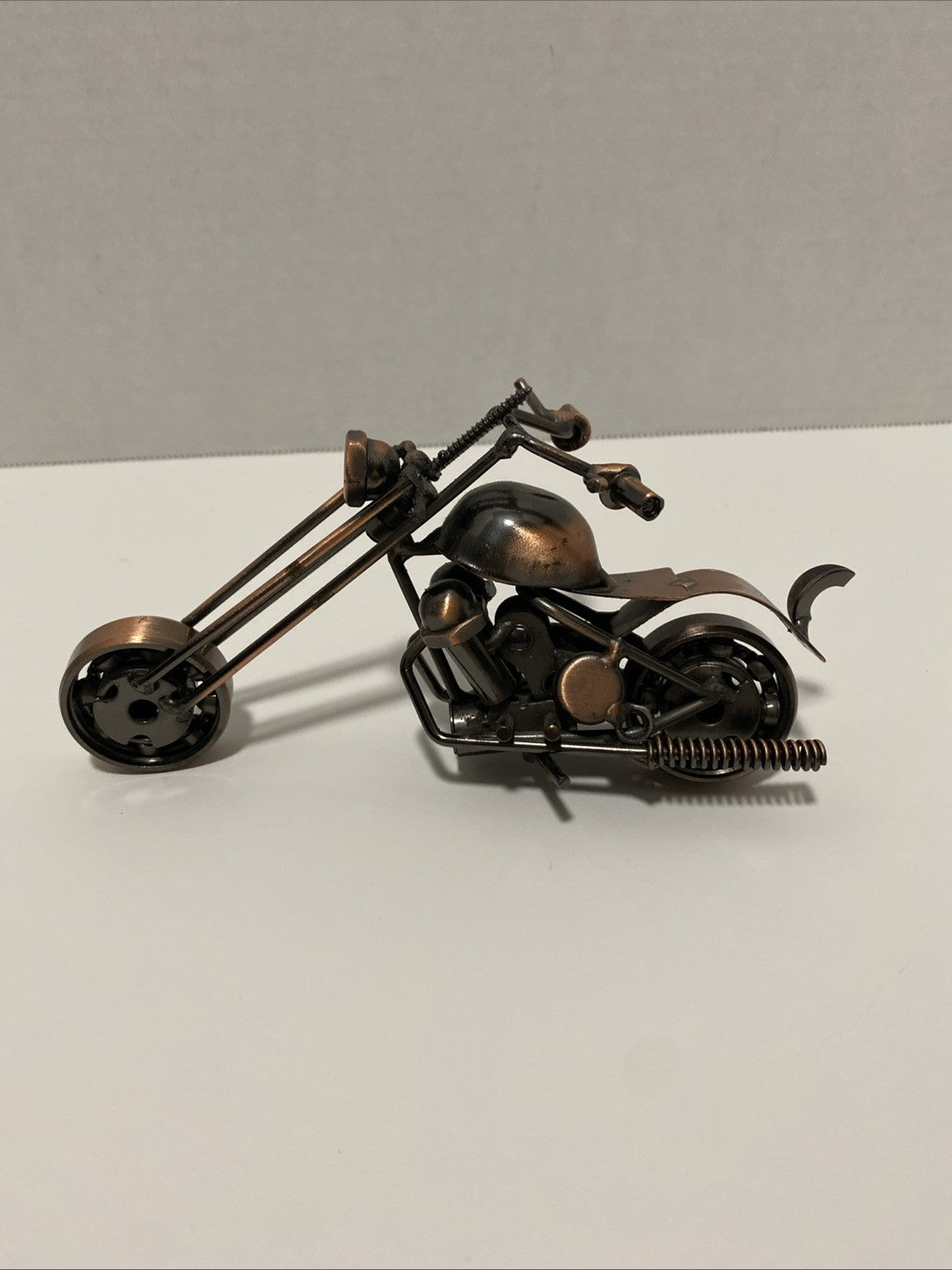 Retro Collectible Metal Motorcycle Model Handmade Motorbike Sculpture Home Decor