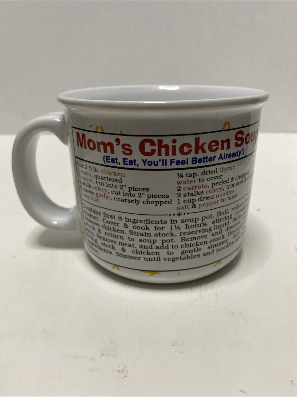"Having a Fowl Day?" Large Ceramic Coffee Soup Mug Chicken Soup Recipe 16 Oz-