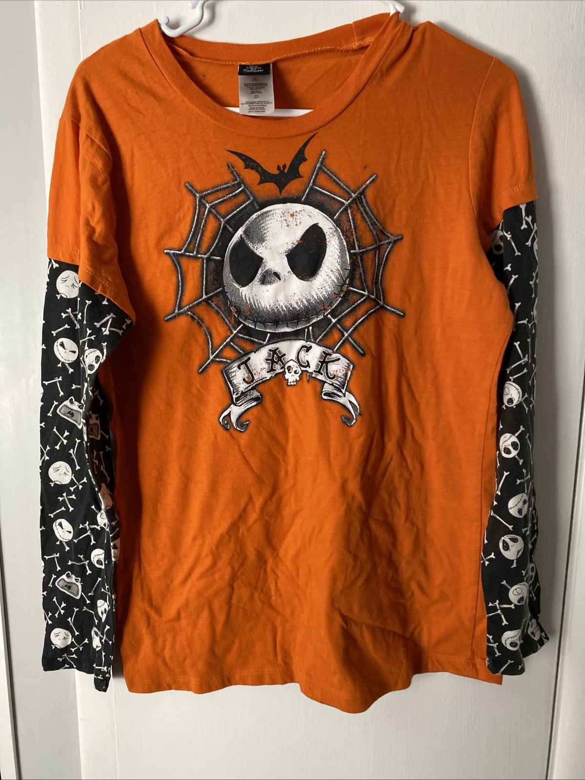 Halloween DISNEY Tim Burton Nightmare Before Christmas Jr XL 15/17 Long Sleeve