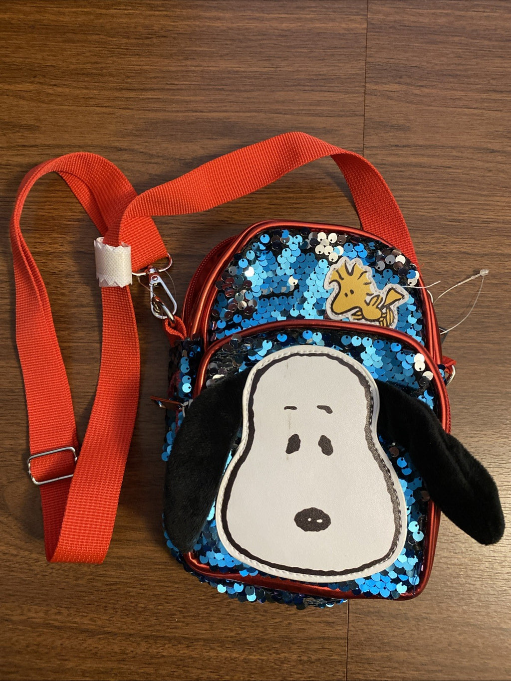 Peanuts Snoopy And Woodstock Sequined Crossbody Bag