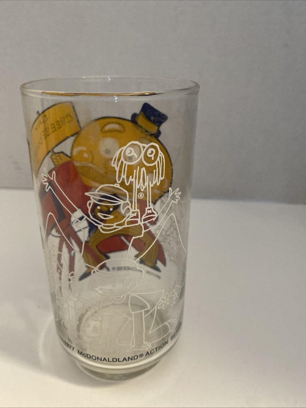1977 Hard To Find Macdonald Burger King Glass Mc mayor Cheeseburger