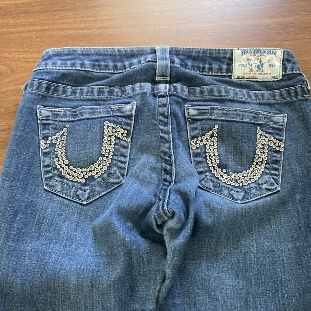 Woman’s Sz 27 True Religion SKINNY Jeans Denim Blue
