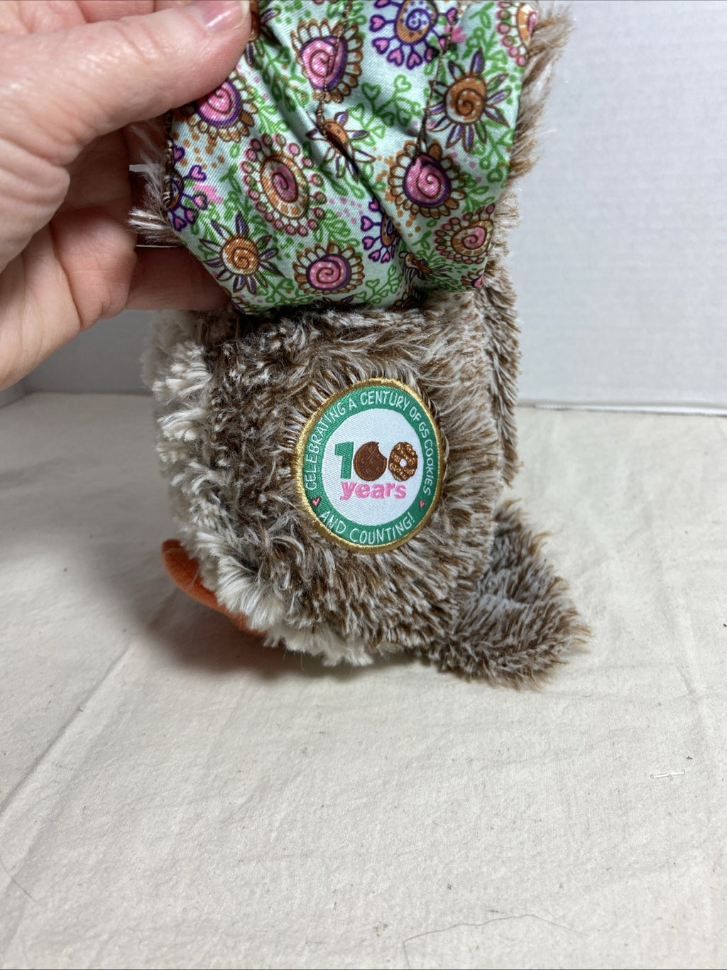 Little Brownie Girls Scouts Brown Gray Owl Bird Plush Stuffed Toy 10"