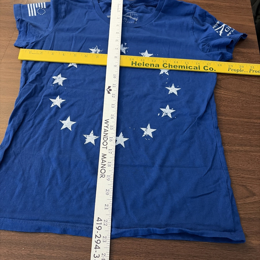 Grunt Style Men’s Tee Shirt Size M Blue With Stars