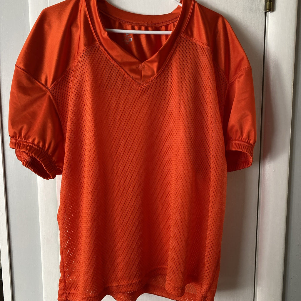 Champ pro adult extra-large orange mesh jersey elastic elastic sleeves