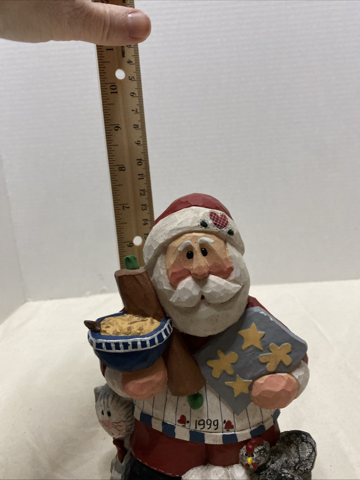 1999 Baking Santa Eddie Walker Goose Berry Patch Limited Resin Folk Art Figure