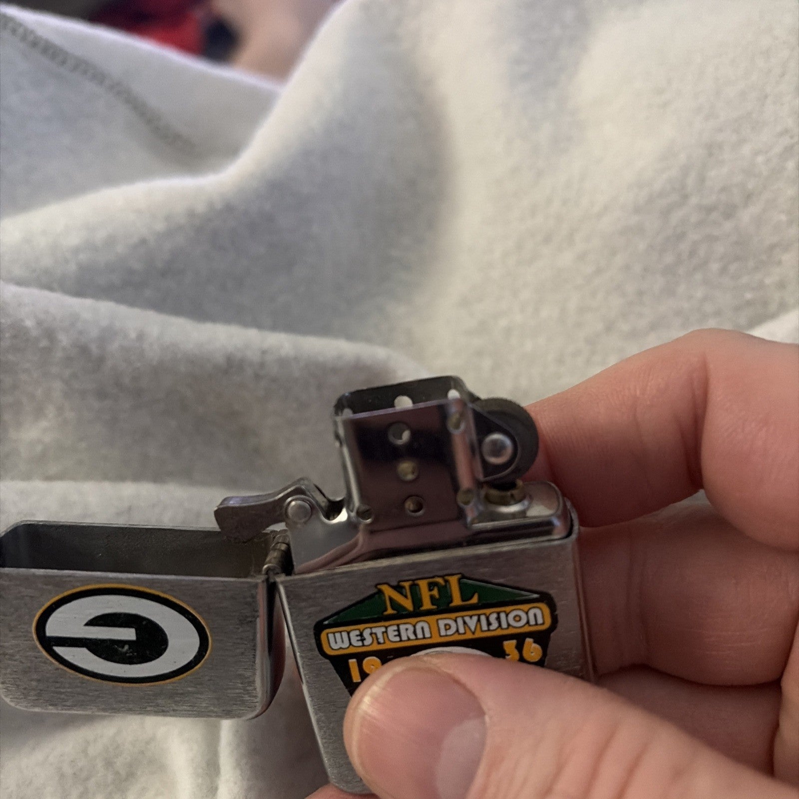 Zippo Lighter Nfl Green Bay Packer 1956 Western Division Used