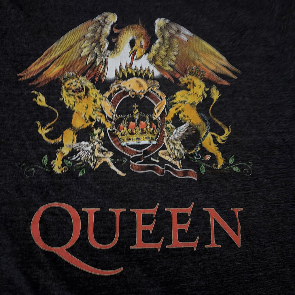 Queen T Shirt Sz L Black 2019 Bohemian Rhapsody Freddie Mercury Dragon Lion