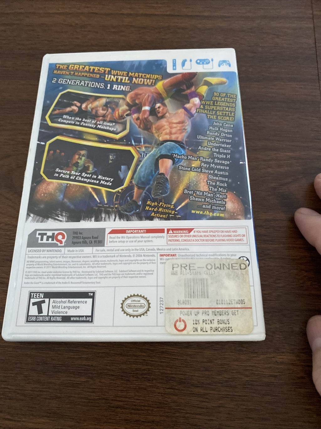 WWF All-Stars (Nintendo Wii) Complete w/Manual