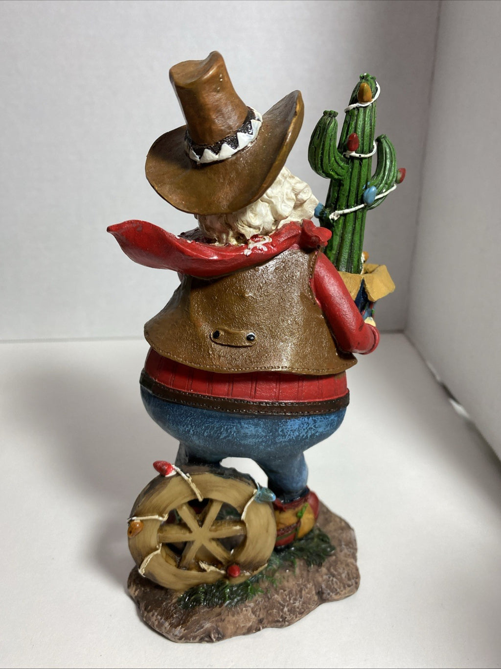Vintage Shelf Sitting Rodeo Western Cowboy Christmas Cactus Shelf Sitters