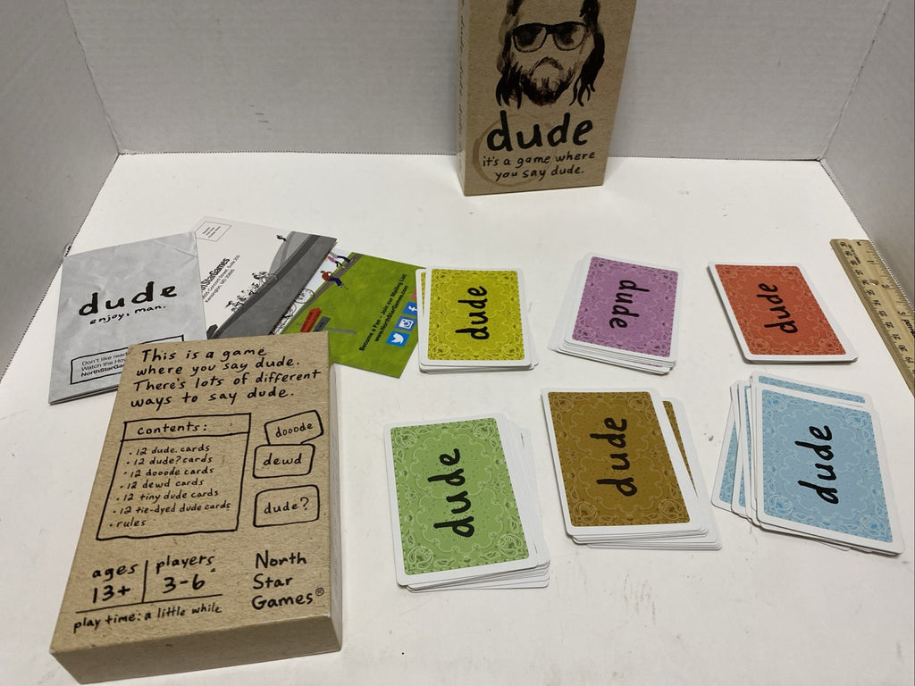 Dude "Its The Game Where You Say Dude" Card Game By North Star Games Complete