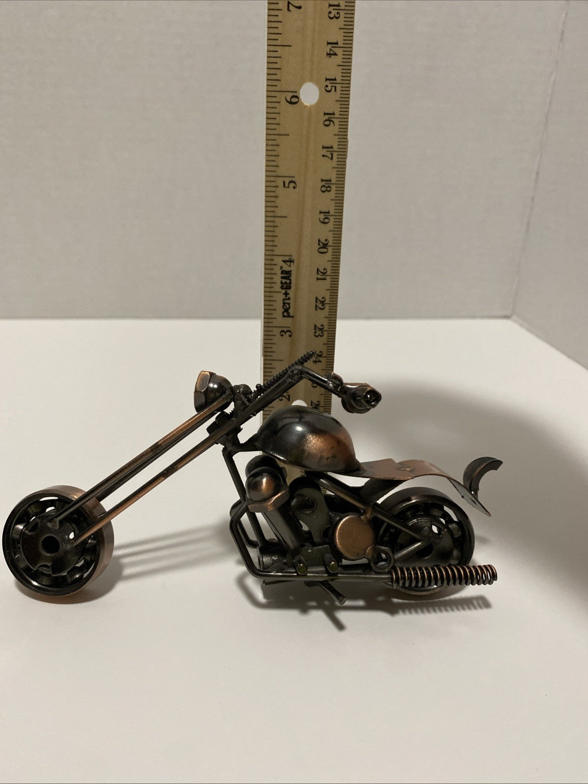 Retro Collectible Metal Motorcycle Model Handmade Motorbike Sculpture Home Decor