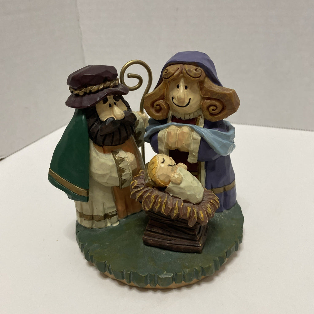 Autom Nativity Holy Family Figurine 4" Resin Jesus Mary Joseph Vintage Stable