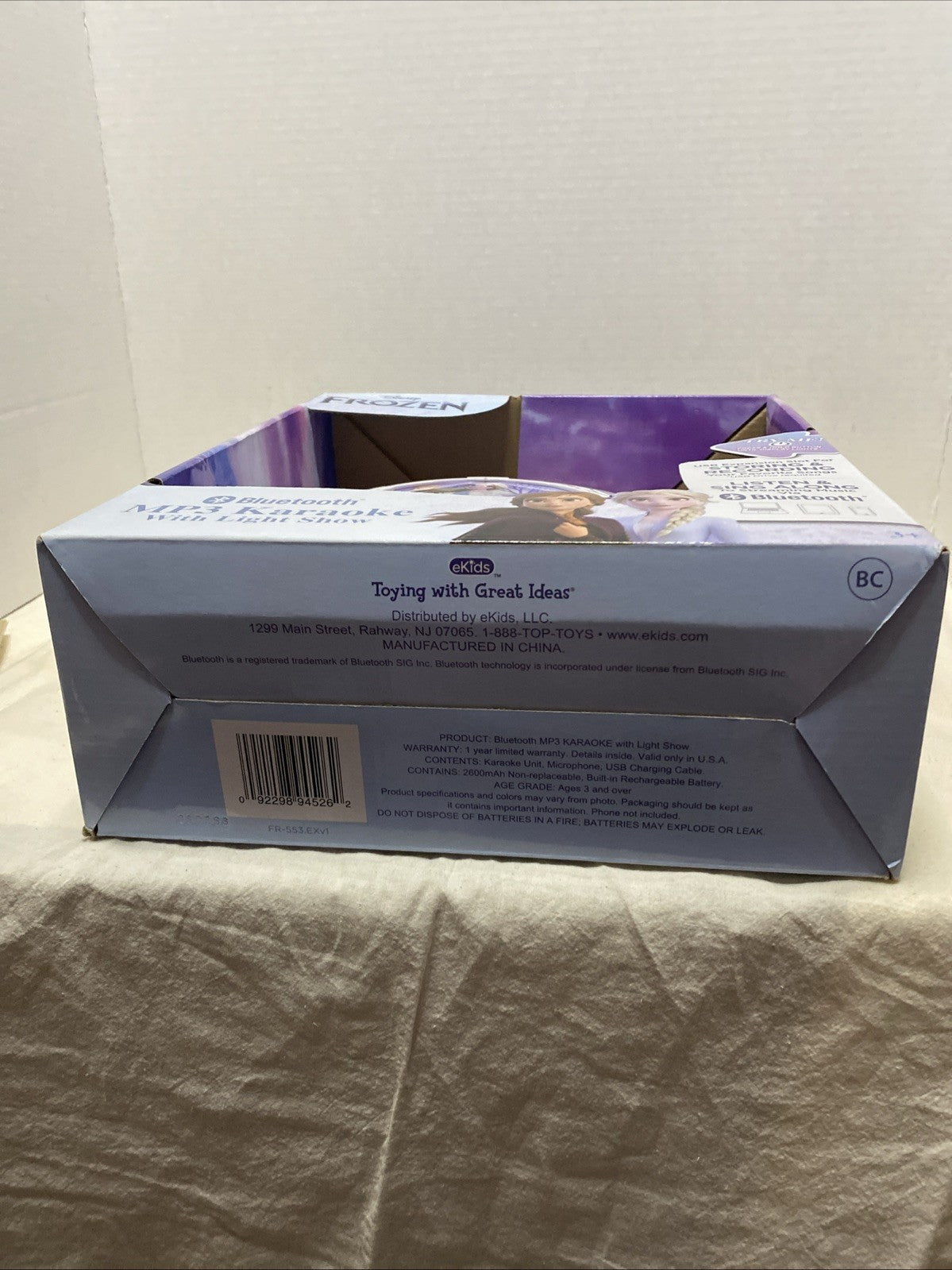 Disney Frozen MP3 Bluetooth Karaoke with Light Show & Microphone - Brand New