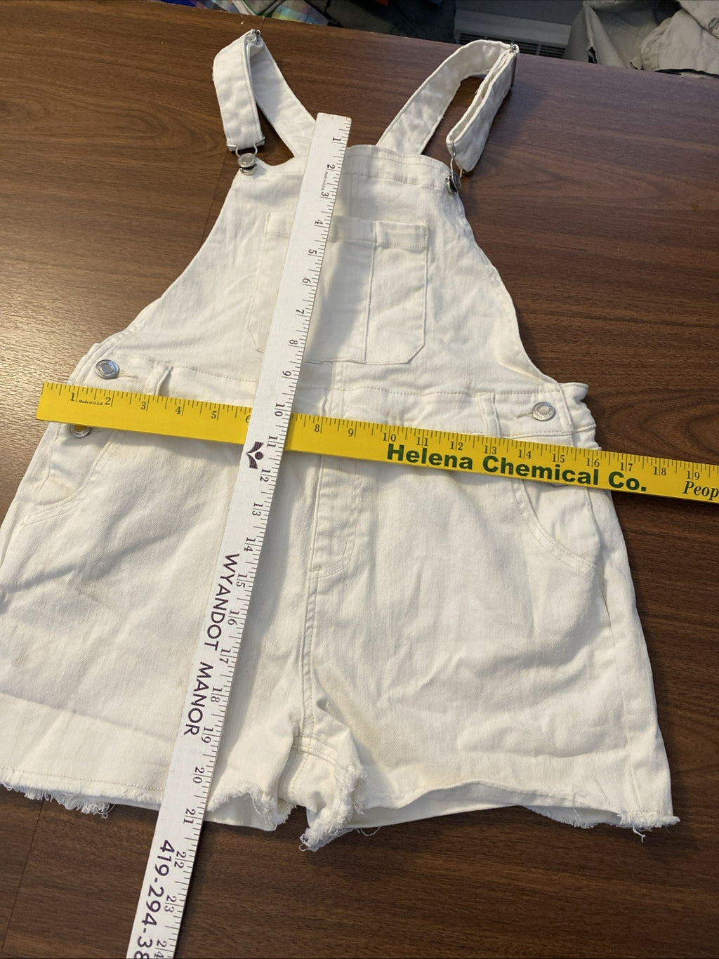 Fankids Bib Overalls Shorts (16) White