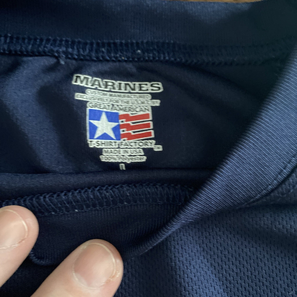 Marines Large Navy T-Shirt