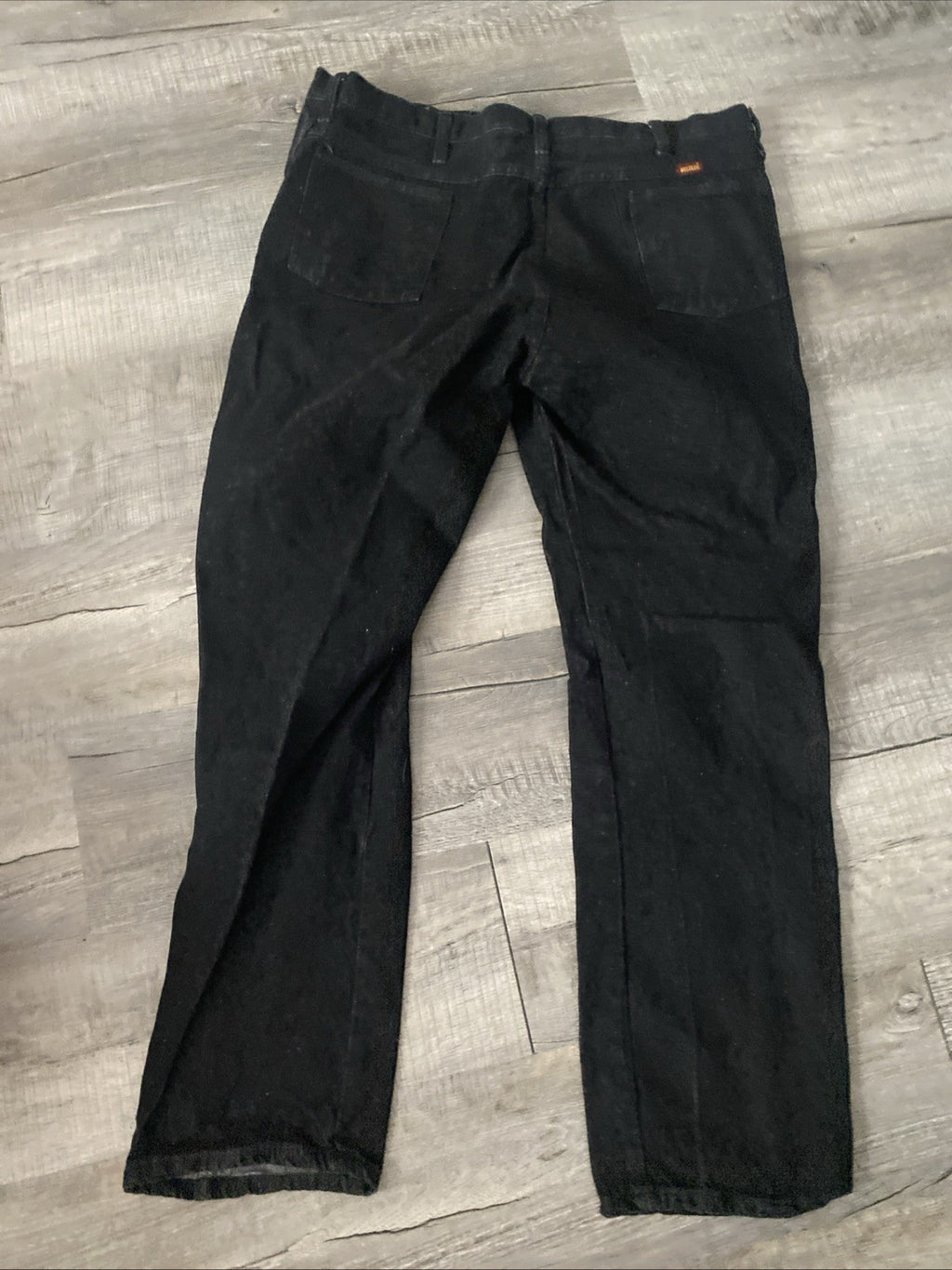Rustler Straight Leg Blue Jeans Mens 40x30 color black
