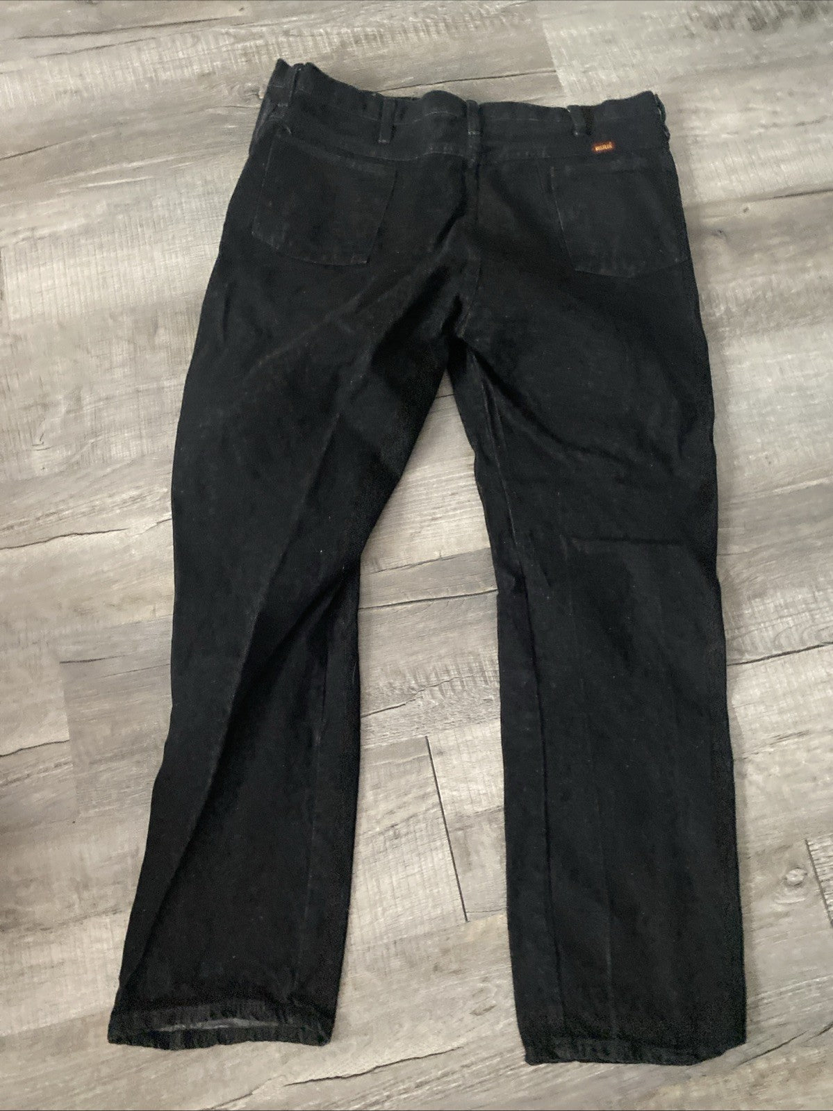 Rustler Straight Leg Blue Jeans Mens 40x30 color black