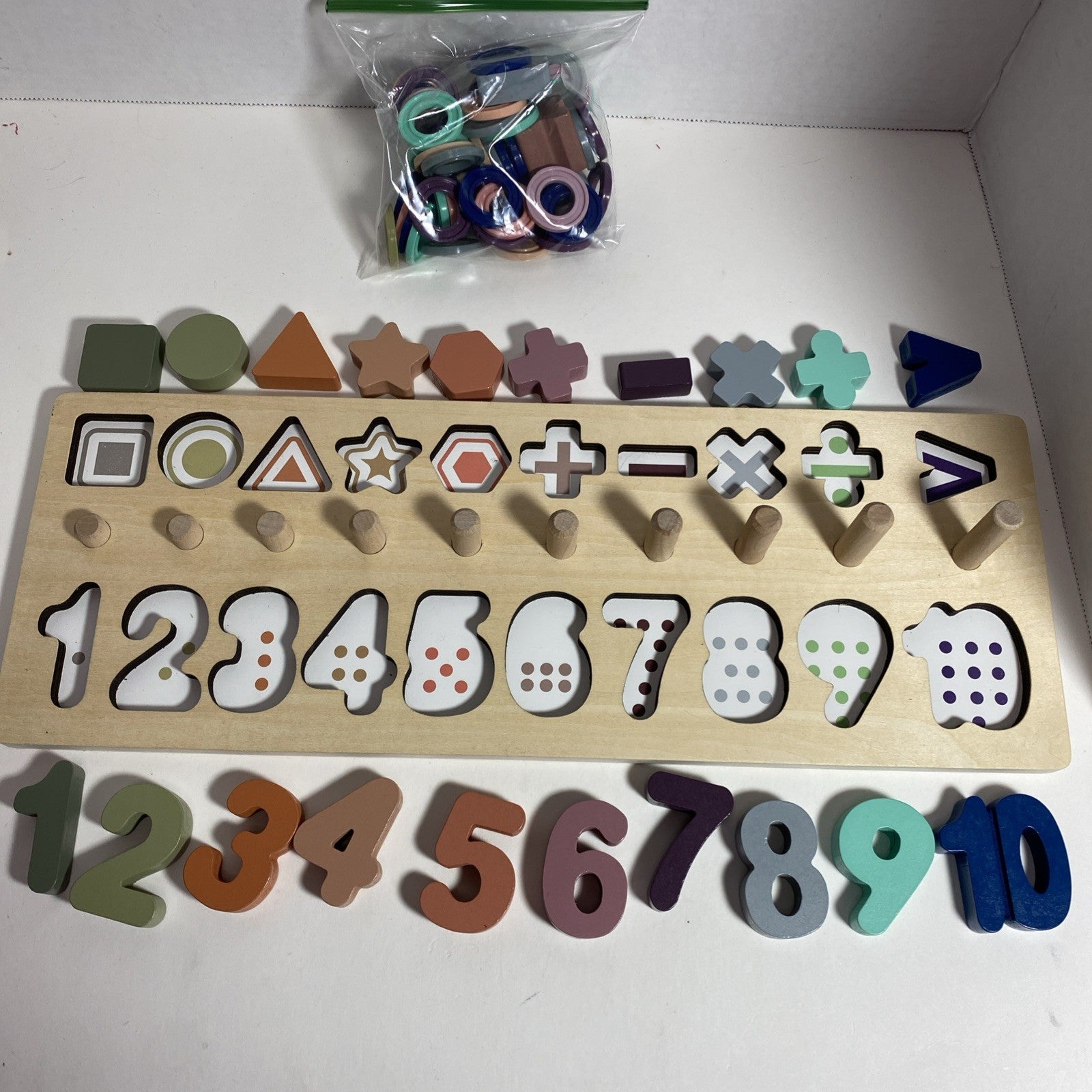 BEKILOLE Wooden Number Puzzle for Toddler Activities -Montessori Toys Toddlers