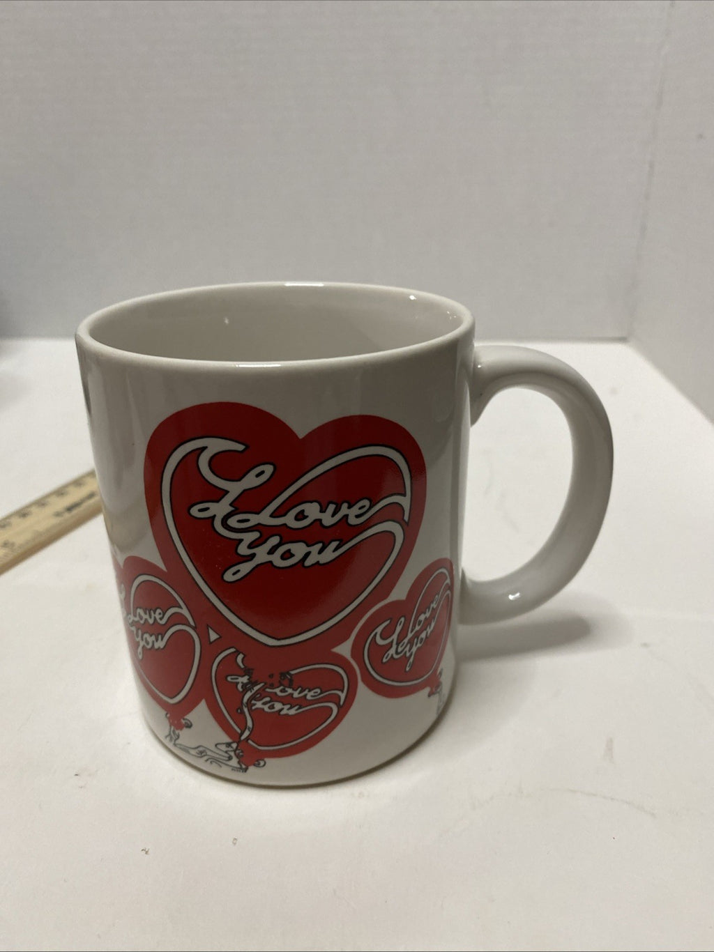 I Love You Big Red Heart with tiny hearts all... 1988 Vintage