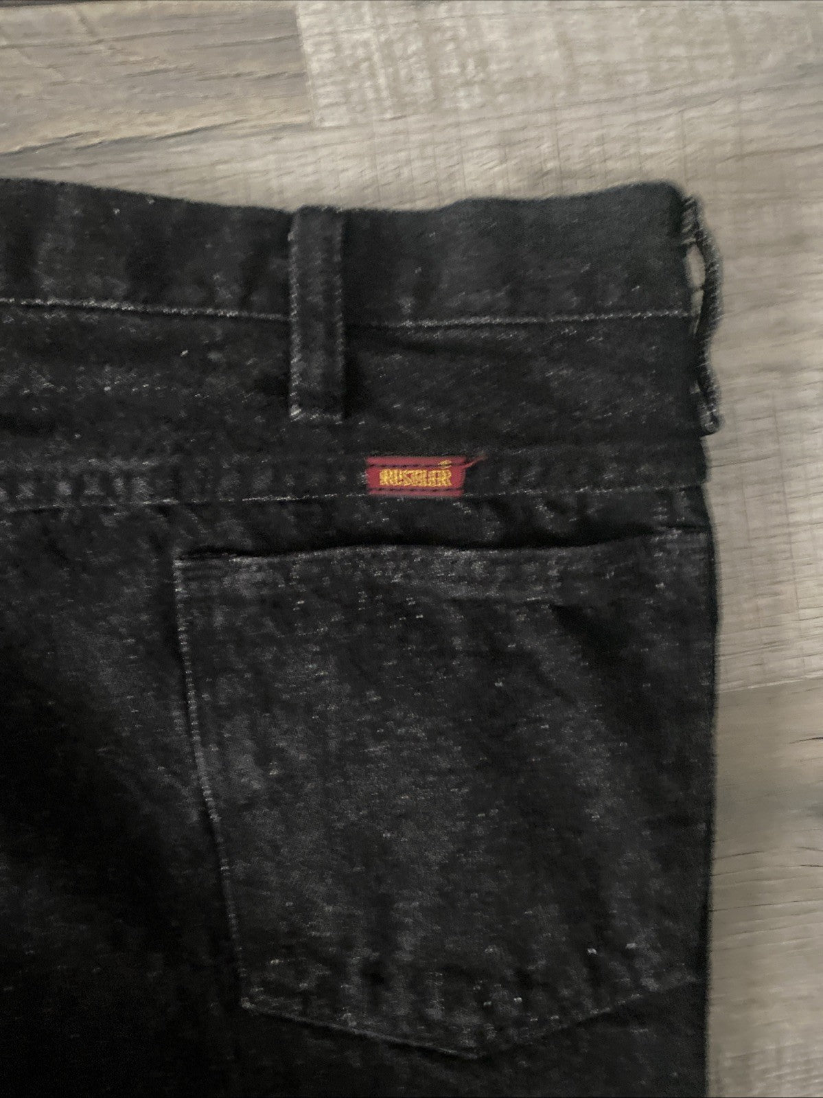 Rustler Straight Leg Blue Jeans Mens 40x30 color black