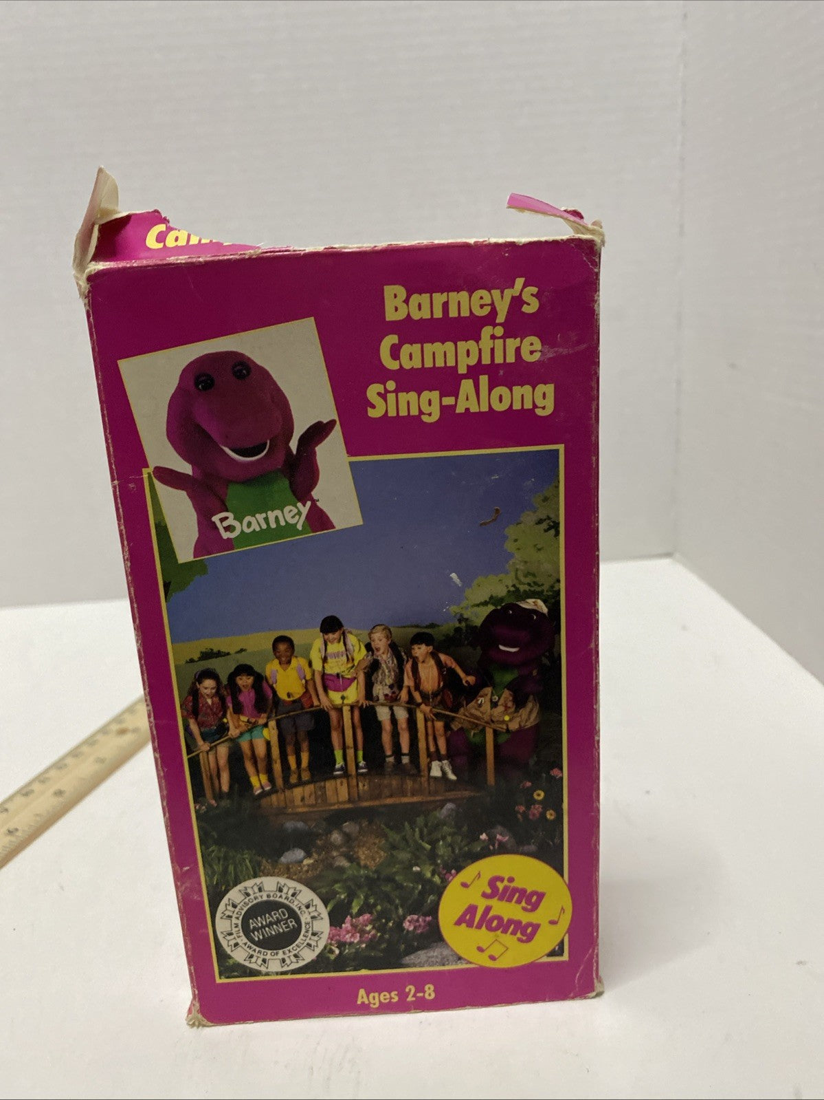 Barney’s Campfire Sing-Along VHS 1990 Release Tested Works Paper Label