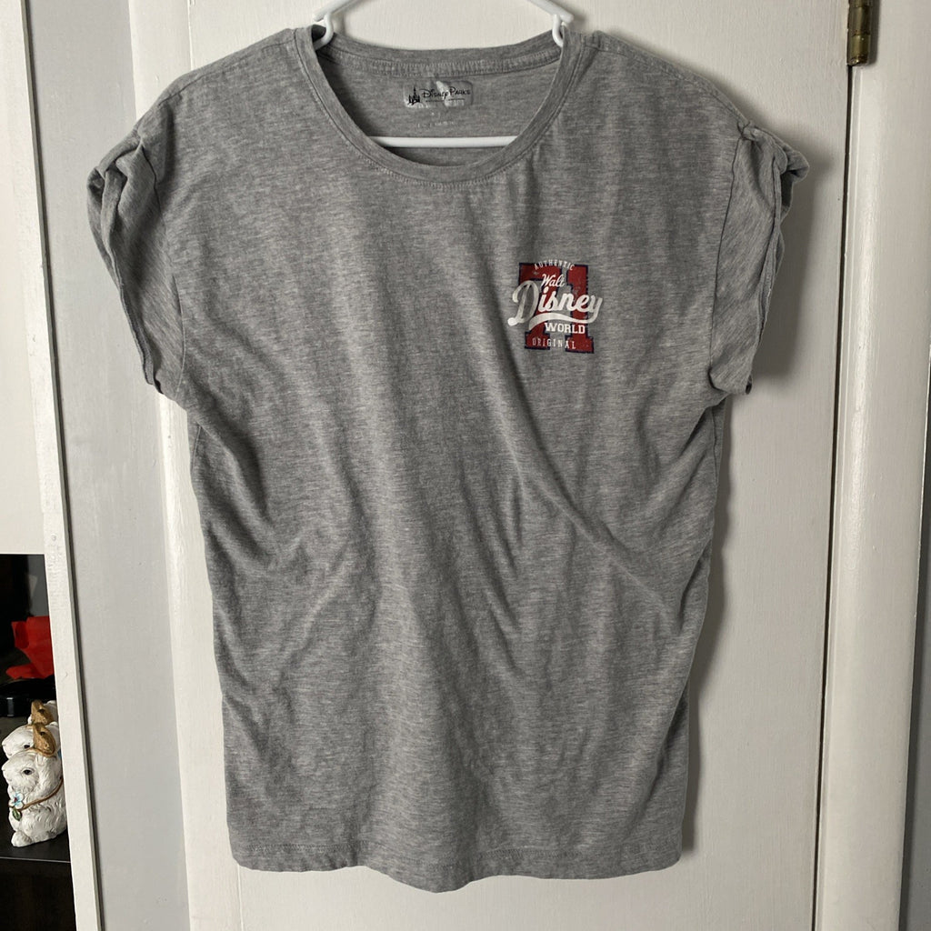Disney Parks Walt Disney World Women's Basic Gray Logo Top Size XL D-14