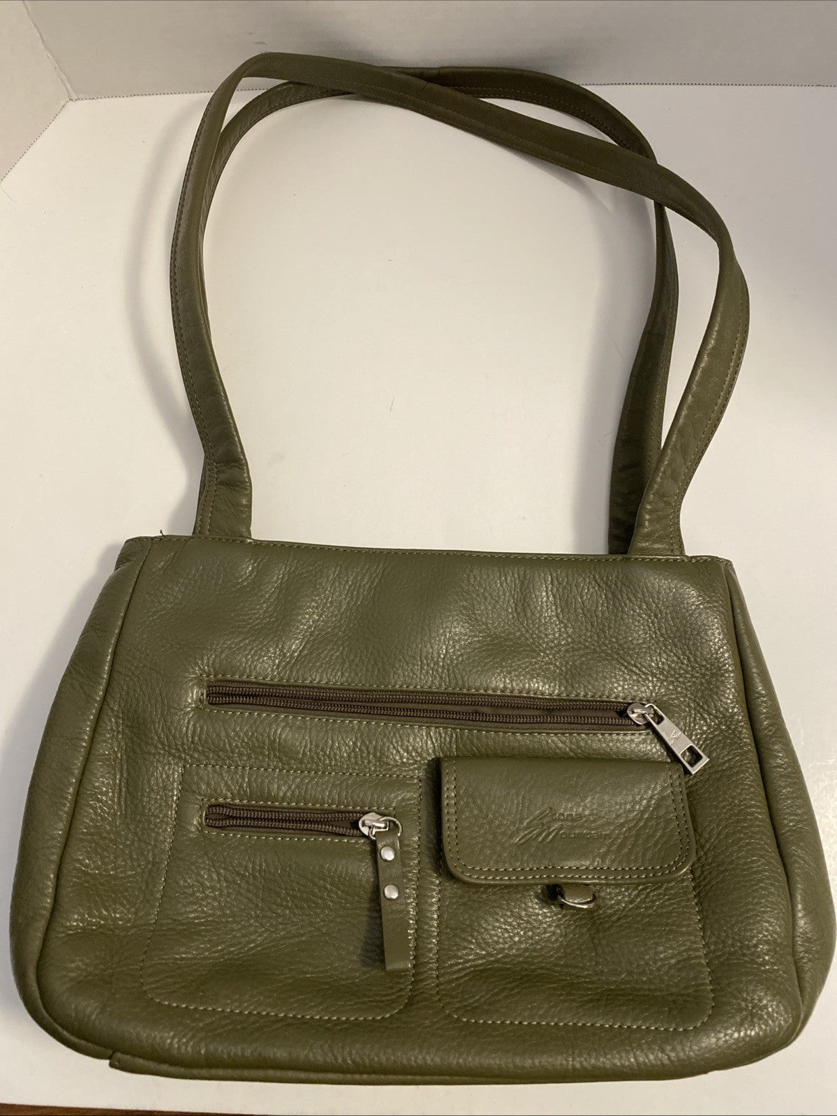 Stone Mountain Mini Green Pebbled Genuine Leather Handbag