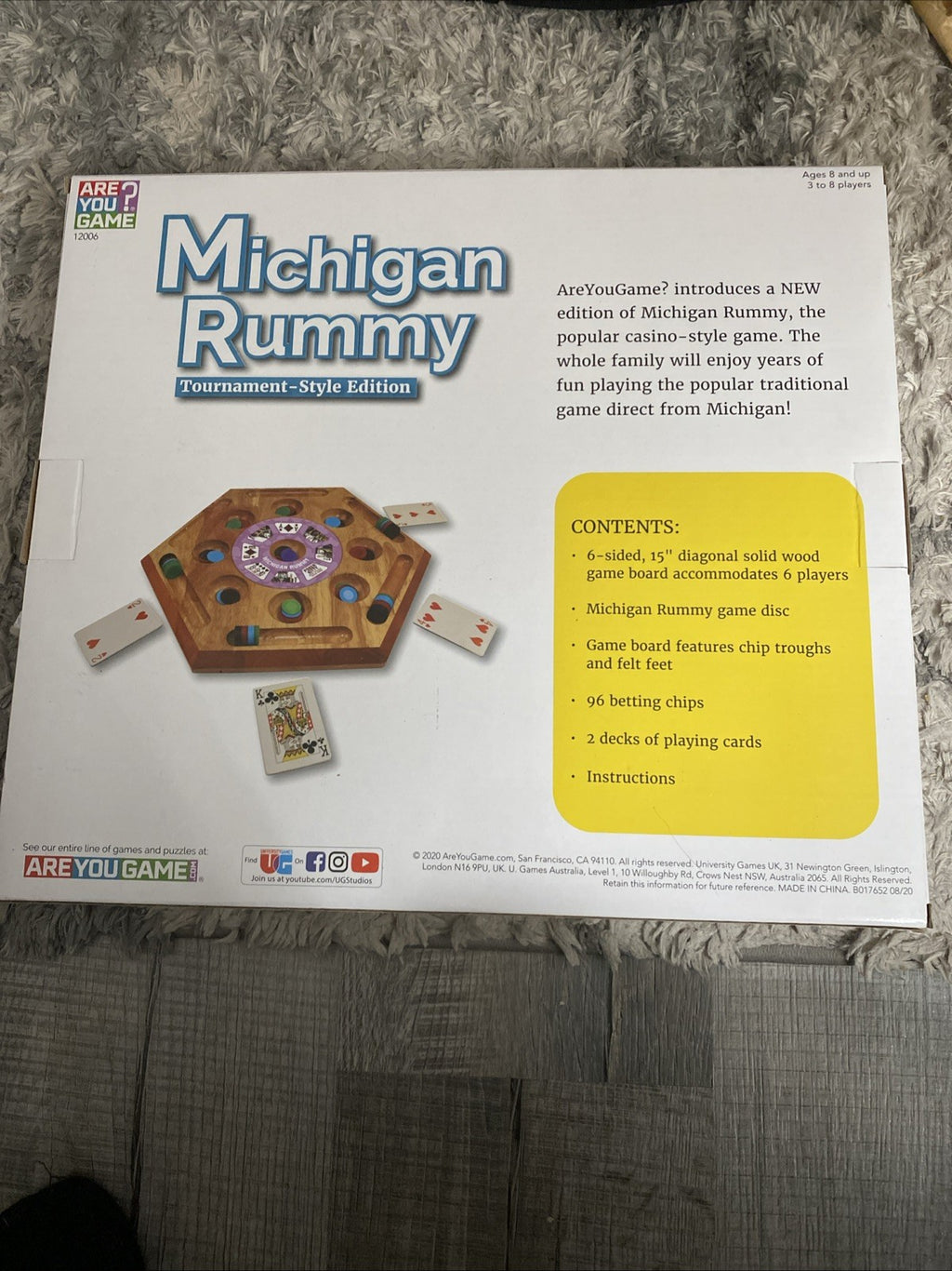 New - AreYouGame.com Michigan Rummy Tournament-Style Edition - Ages 8+