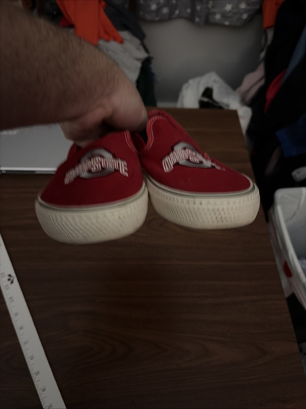 Ohio State Buckeyes Embroidered Canvas Slip On Shoes Men’s Size 10
