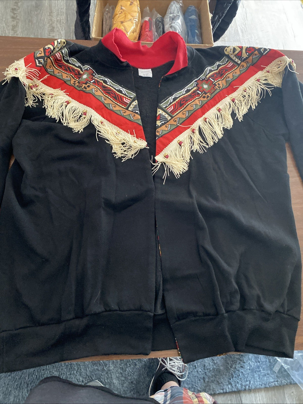 Frankly country Native American custom sweat jacket long sleeve 2XL