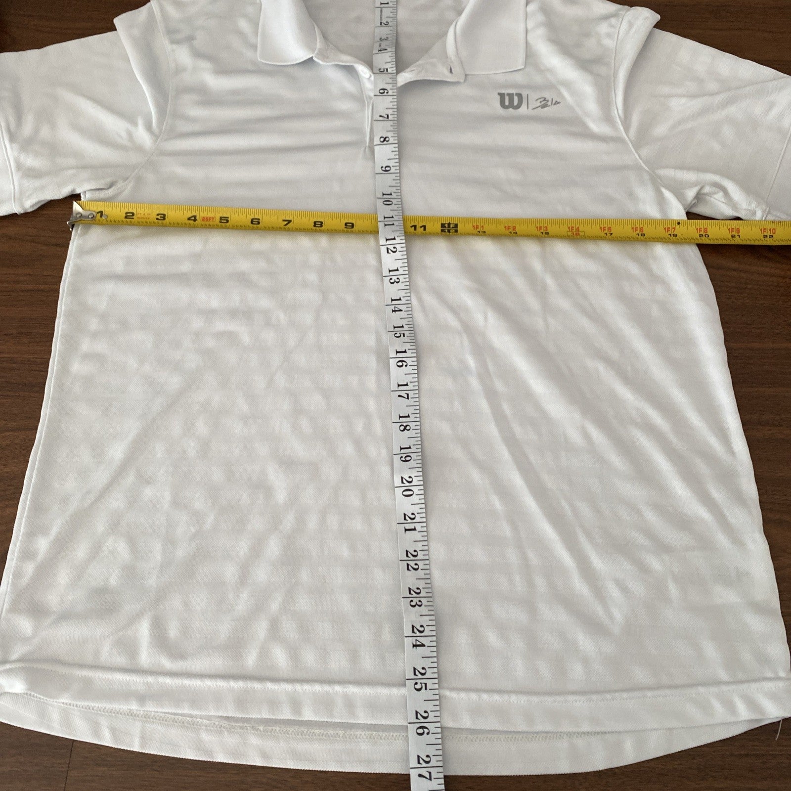 Wilson Bela men’s medium golf shirt white short sleeves Free Ship