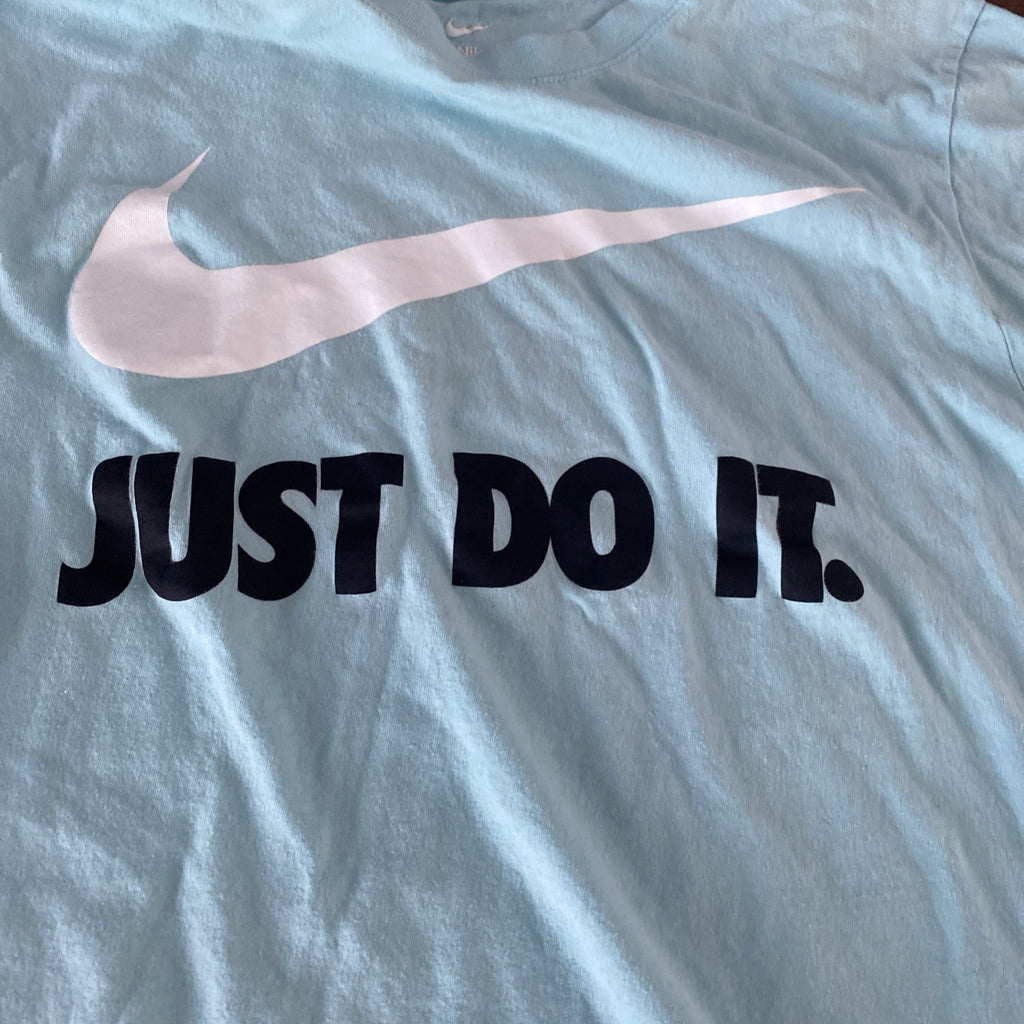 Nike Nike tee small just do it light blue short sleeve shirt, free shipping