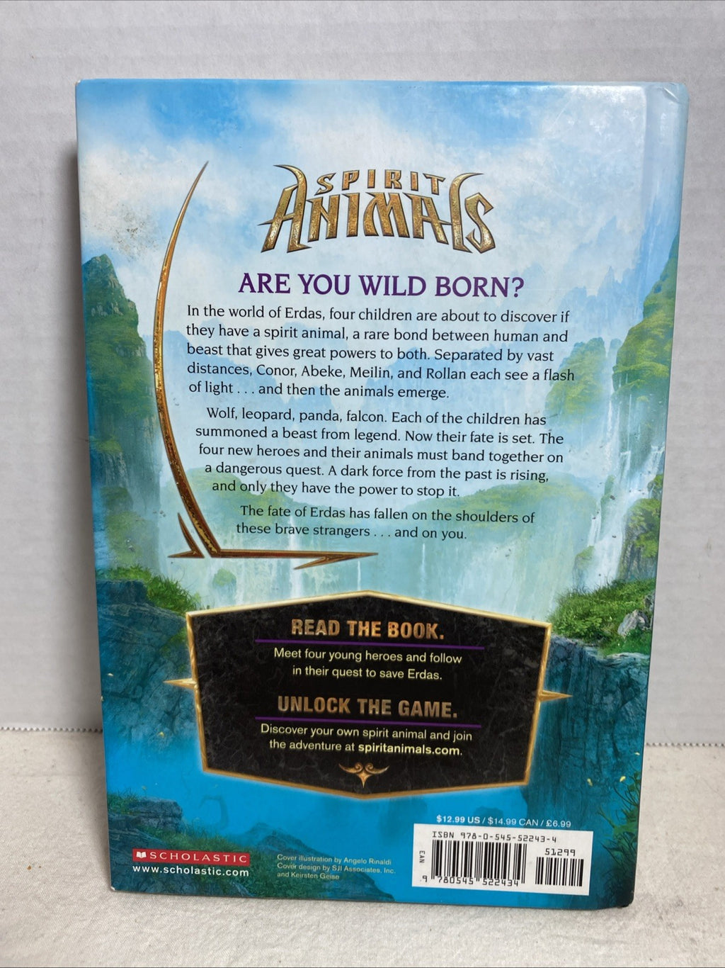 Scholastic, Brandon Mull Spirit Animals Wild Born Book 1 Hardcover Book
