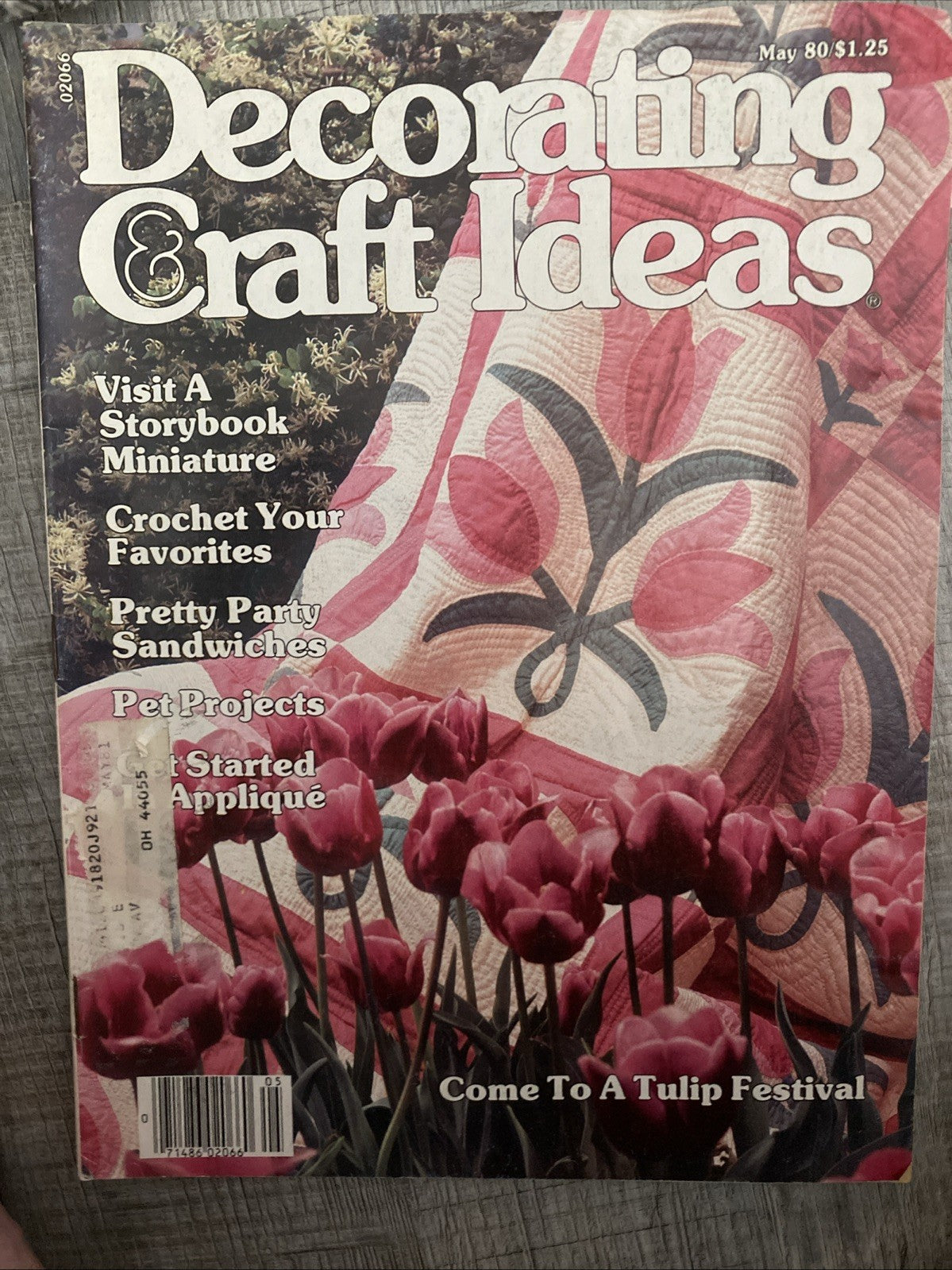 Decorating & Craft Ideas Magazine May 1980 Tulip Quilt, Storybook Miniature