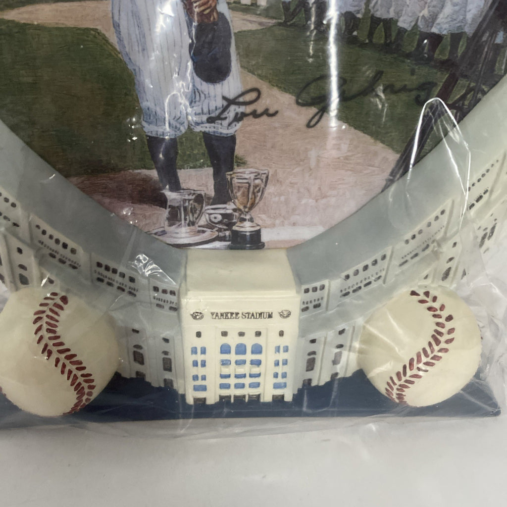 Rare The Iron Horse “Lou Gehrig” Limited Edition Plate Yankee Stadium 1999 Coa