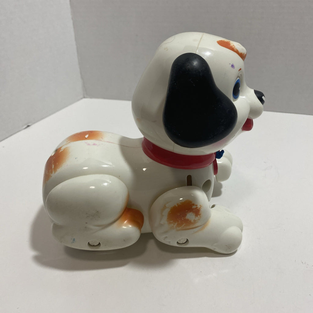 Fisher Price Lil Snoopy 1999 Pull Along Toy Puppy Dog Squeaker Bark Brown White