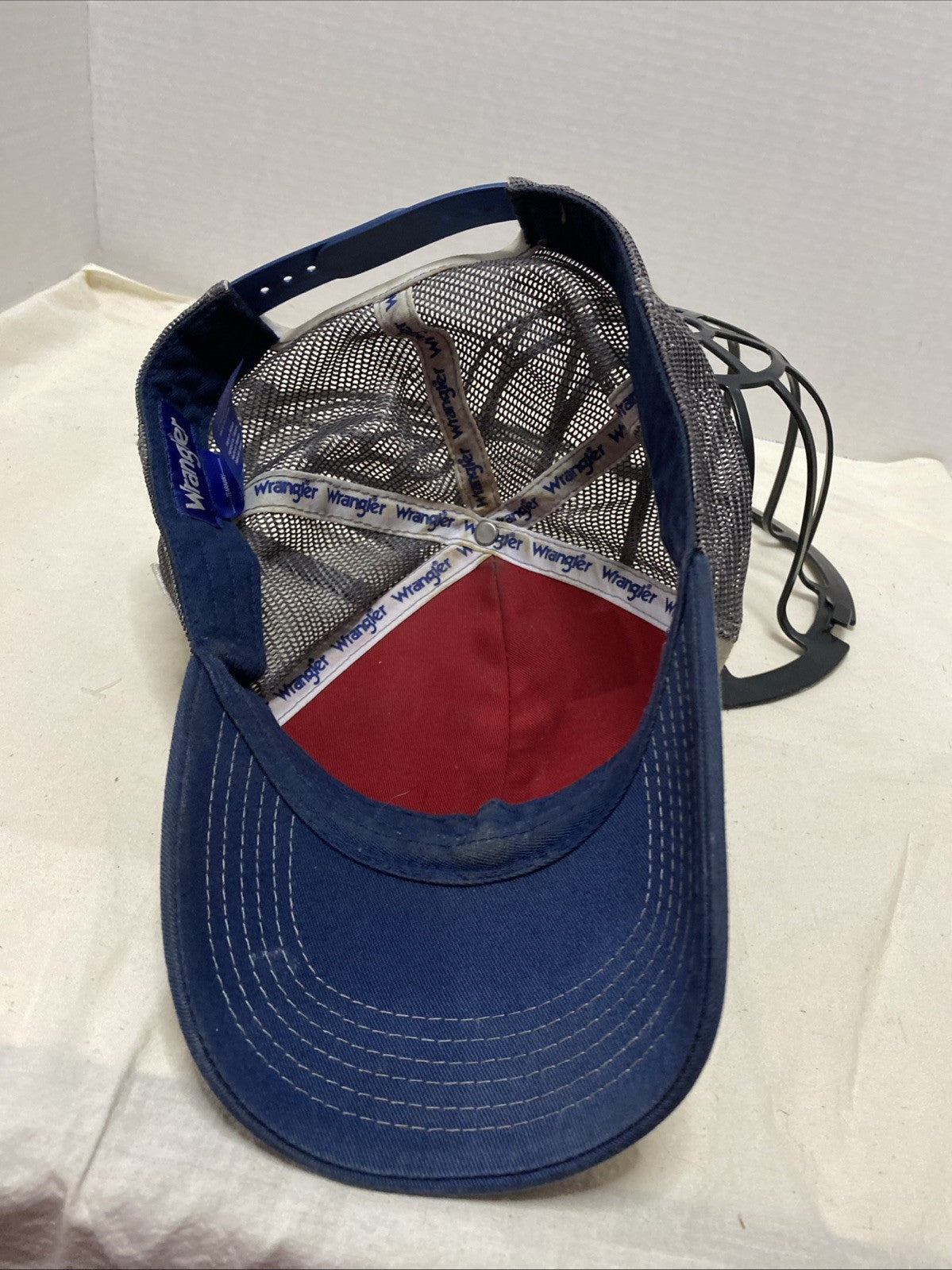 Wrangler Est. 1947 - USA Mesh Back, Snapback Hat Cap, American Flag Patch
