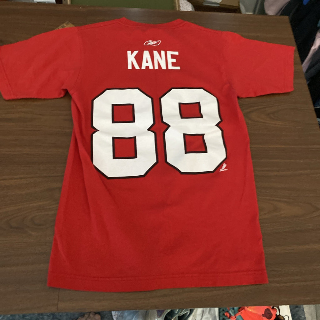Chicago Blackhawks Shirt Small Red Short Sleeve Patrick Kane #88 Reebok Men
