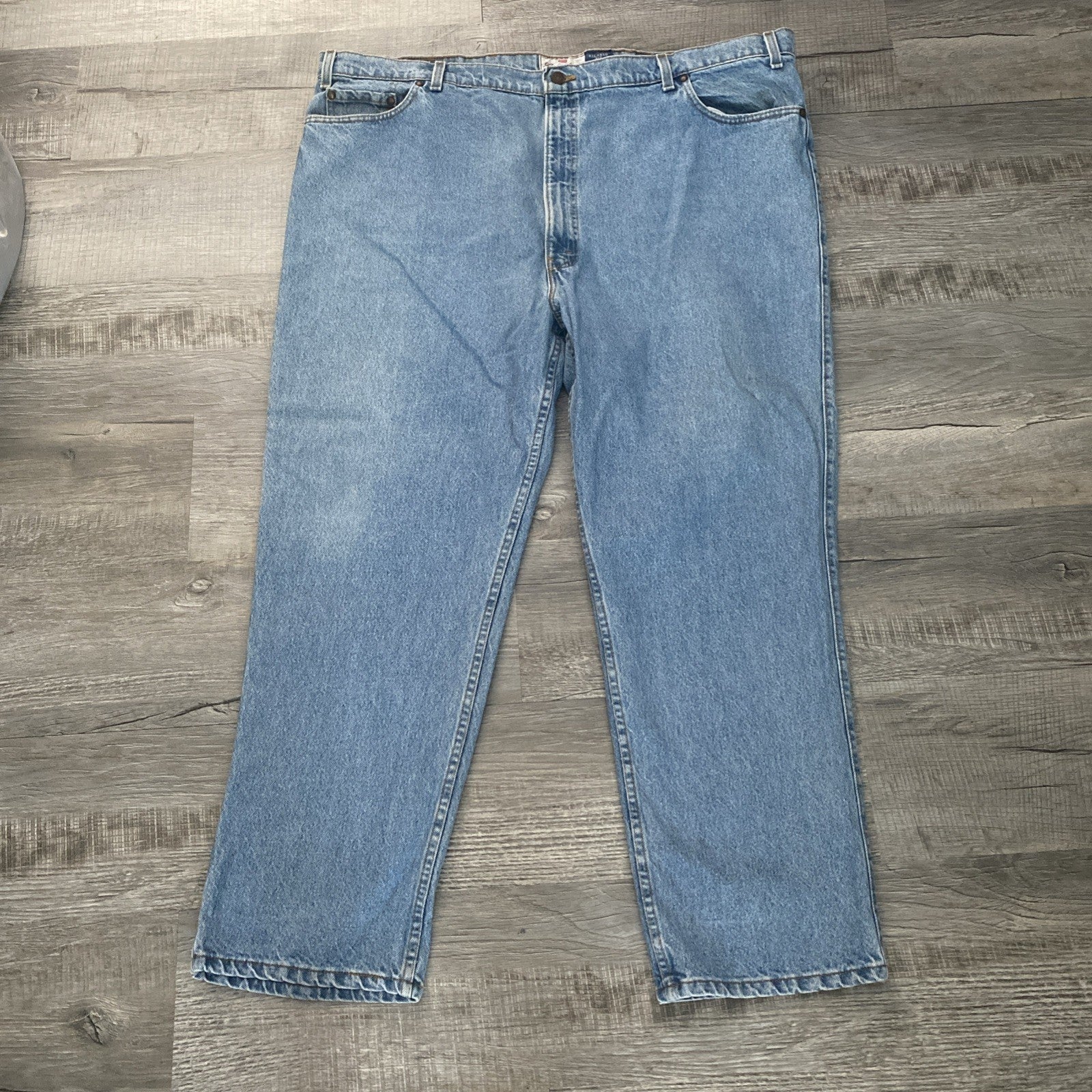 Levis 540 Jeans Vintage Relaxed Fit Size 50x30 Brown Tab Mens Blue Denim