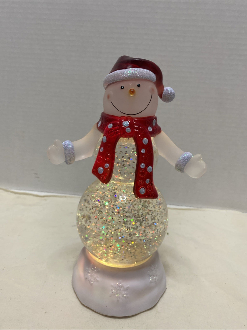 Cracker Barrel Just Chillin Lighted Snowman Home Decor Colorful Christmas Globe