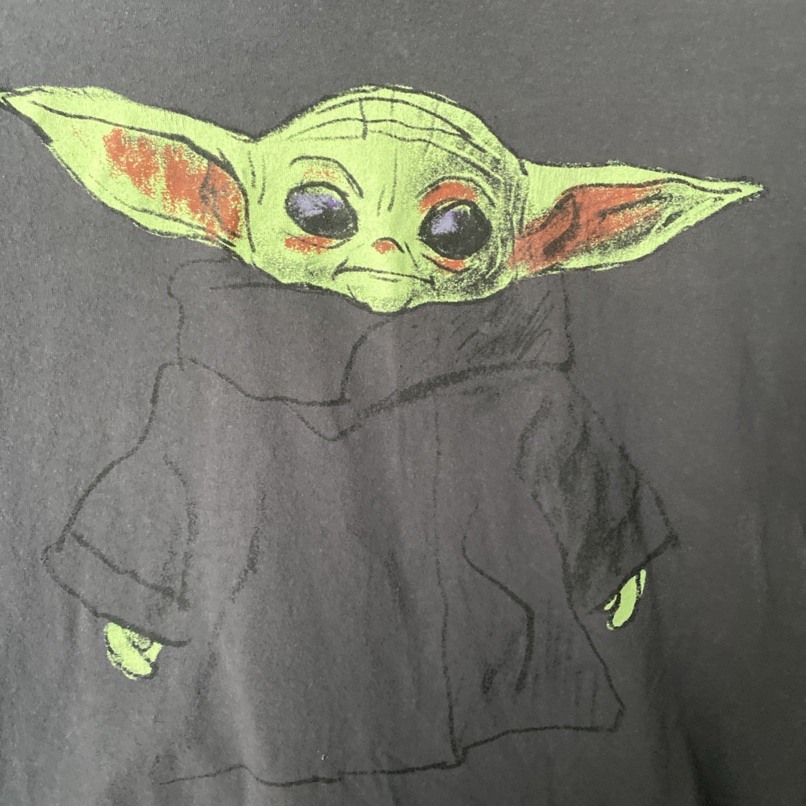 100% Cotton Star Wars Baby Yoda Dark Gray T Shirt Mens M