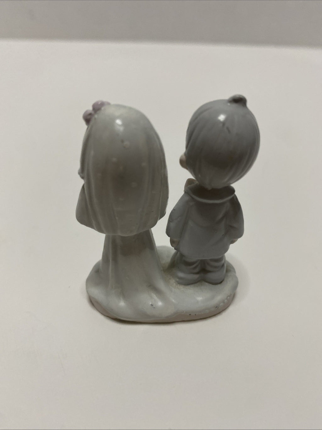 1990 Precious Moments Cast Metal Miniature Bride & Groom Figurine Wedding 2"tall