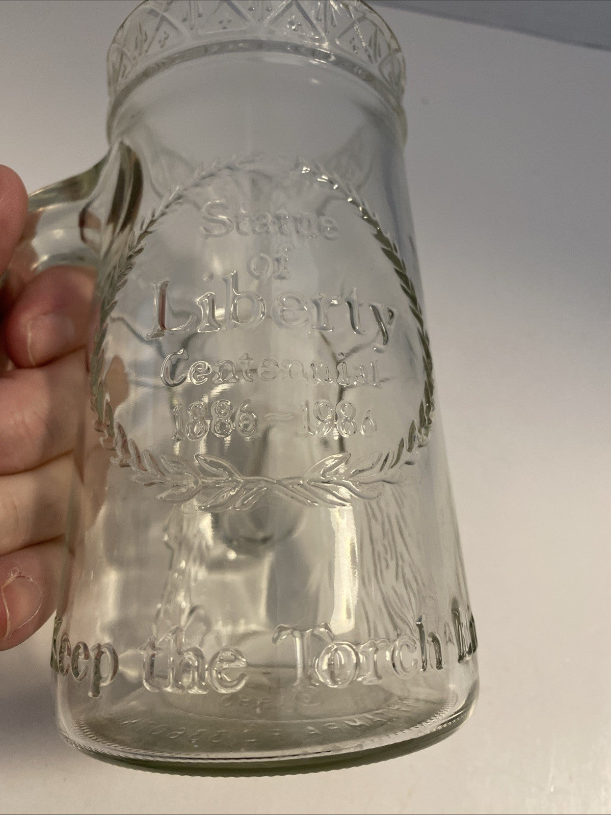 ANCHOR STATUE OF LIBERTY CENTENNIAL 1876-1976 DRINKING GLASS MUG