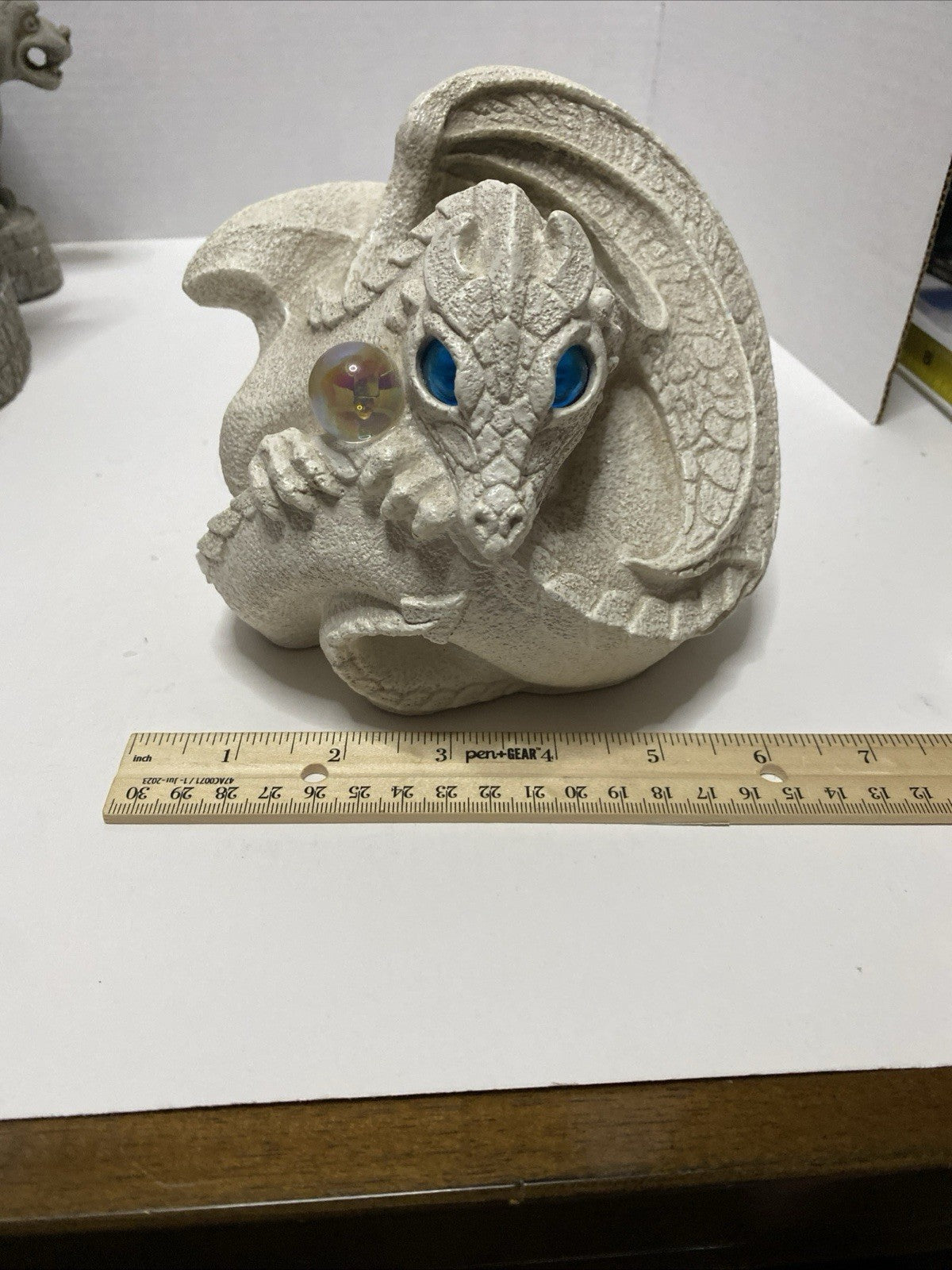 Windstone Editions Pena Dragon Candle Lamp 1999 White D&D Magic Castle