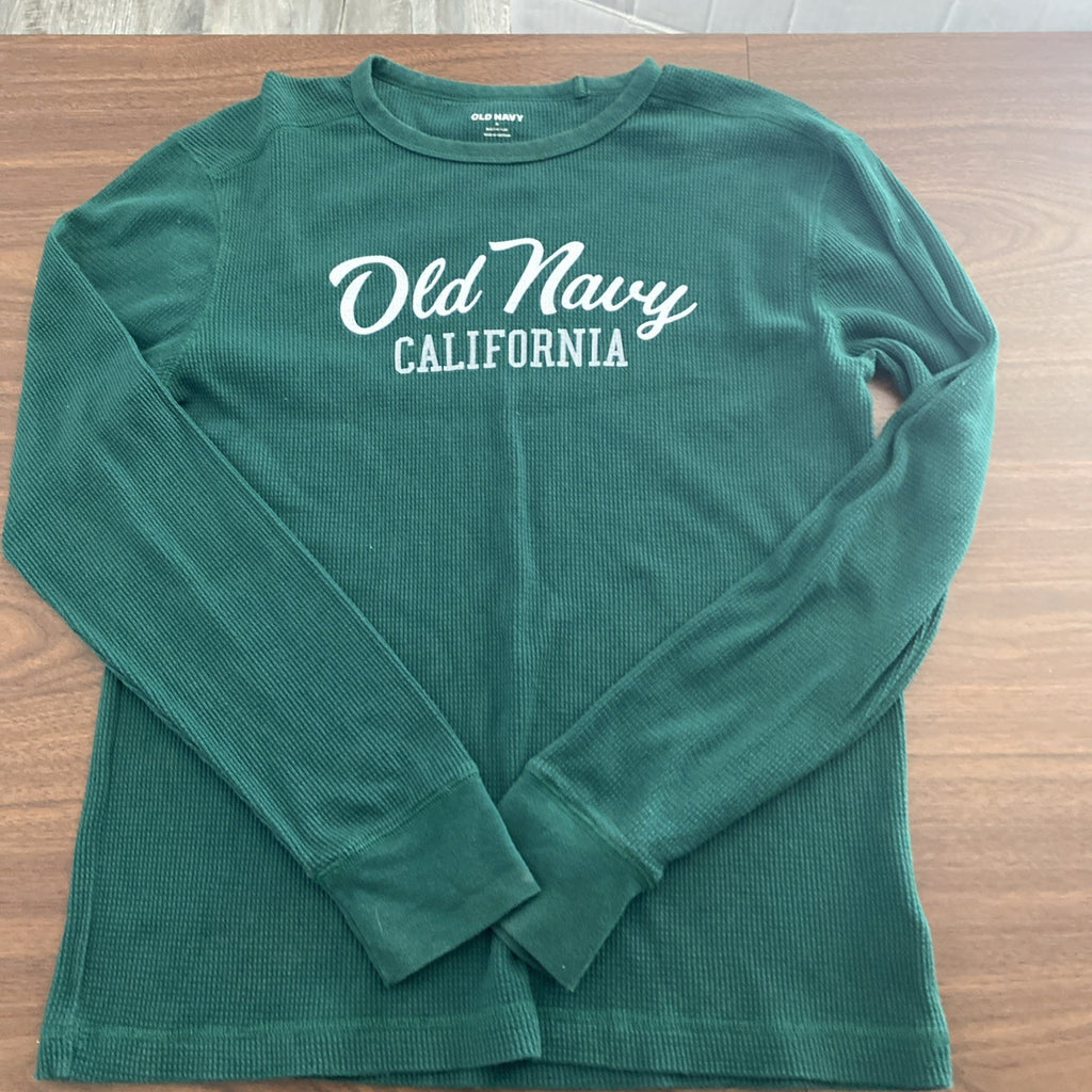 Old Navy unisex small green thermal California long sleeve shirt