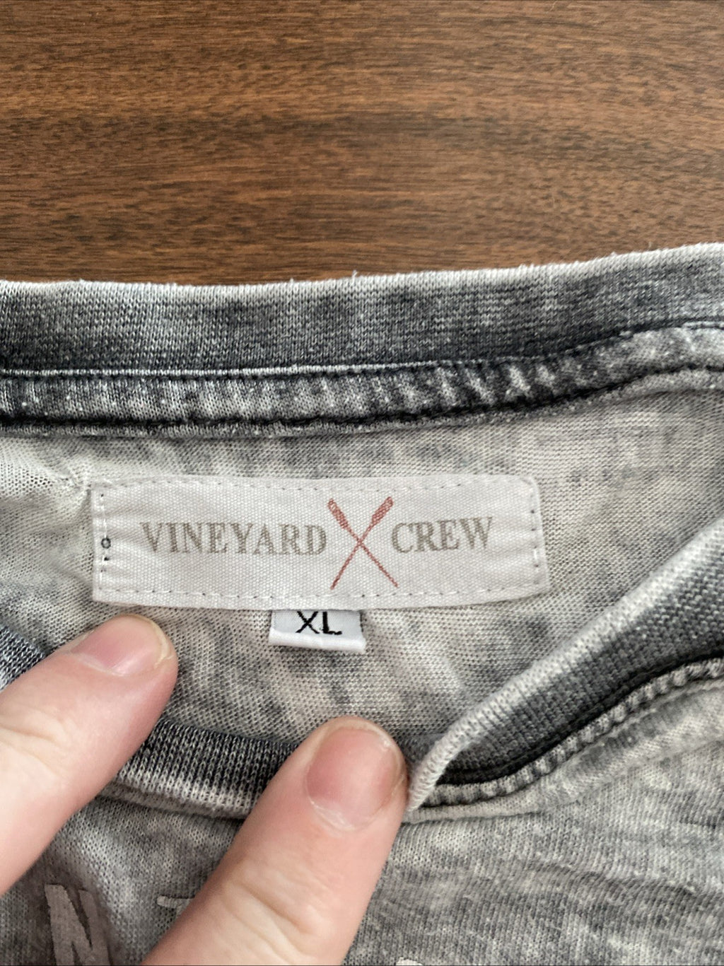 Men’s extra large vineyard crew Marblehead Ohio long sleeve shirt gray color