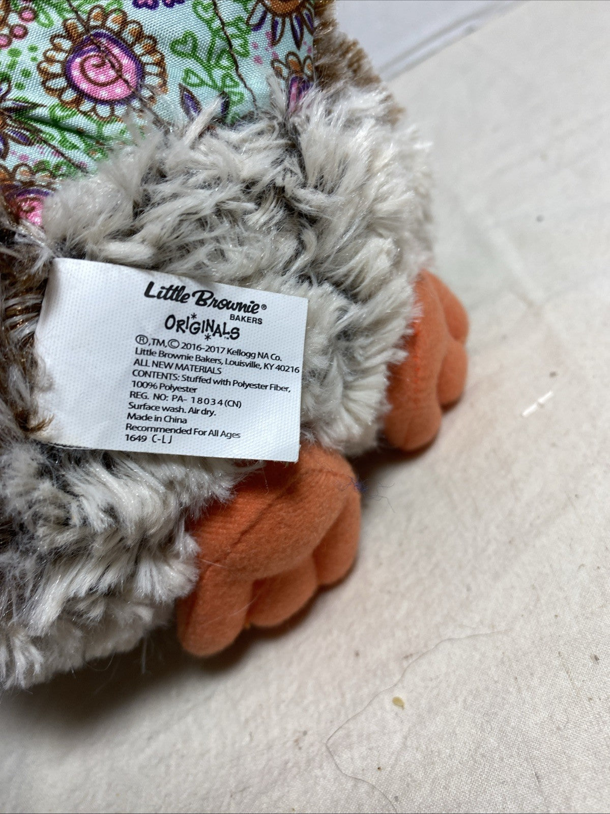Little Brownie Girls Scouts Brown Gray Owl Bird Plush Stuffed Toy 10"