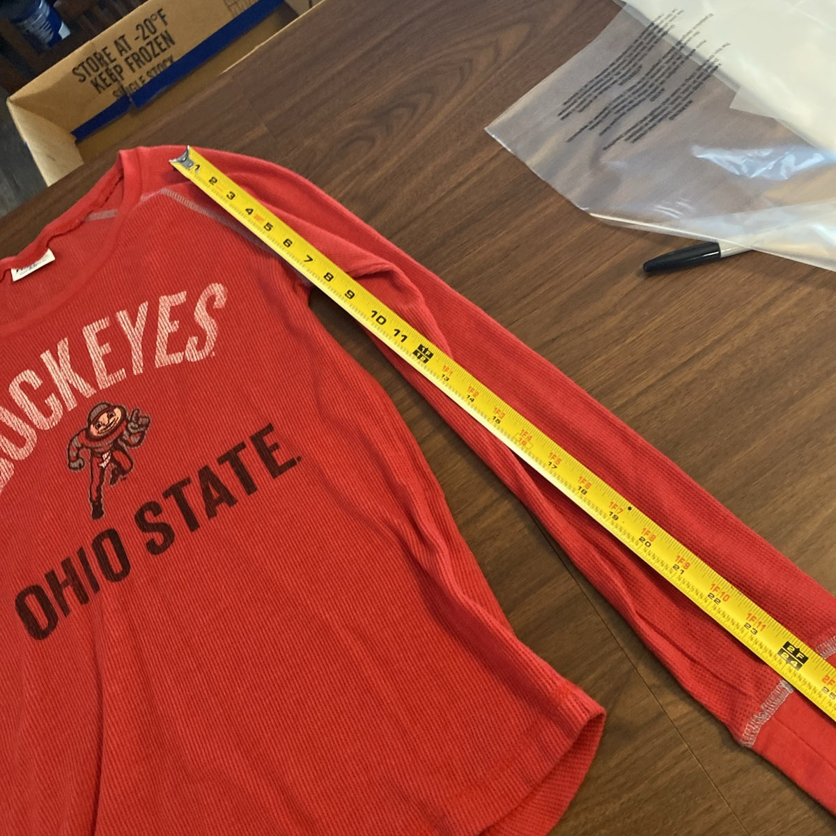 NCAA Ohio State buckeyes youth 12 14 long sleeve red thermal