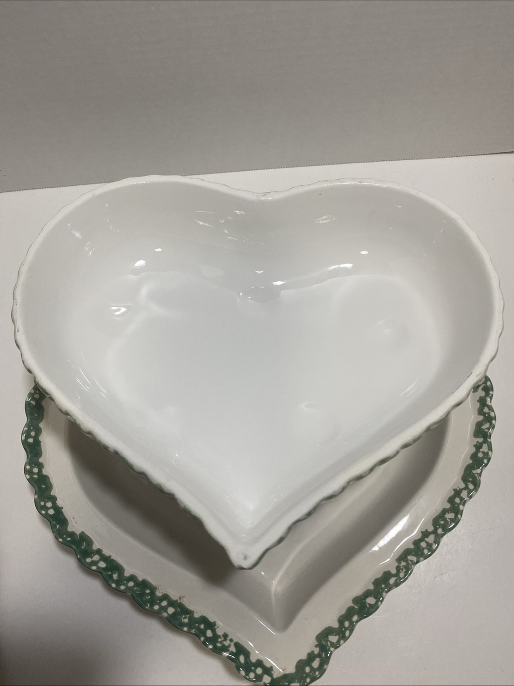 House Of Lloyd 1996 Ceramic Heart Apple Blossom Dessert Dish With Lid  11.5”